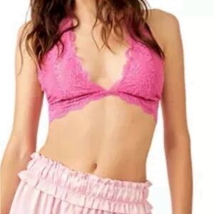 Free People Last Dance Lace Halter Bralette